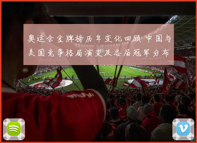 奥运会金牌榜历年变化回顾 中国与美国竞争格局演变及各届冠军分布